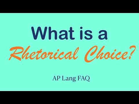 What is the difference between a rhetorical device and a rhetorical choice? | Coach Hall Writes