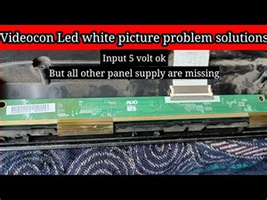 Videocon Led White picture problem solutions!! No graphics in screen.problem solutions with details!