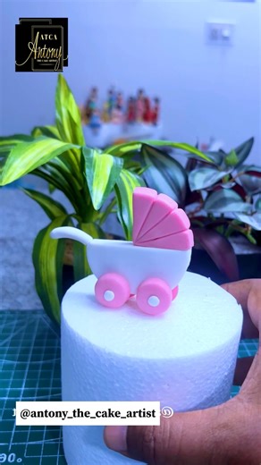 How to make pram out of fondant / cake topper . . . #pram #baby #cakedecorating #cake #art #antonythecakeartist | Antony Bidesh