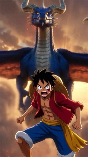 Luffy Vs Dragon fight 🐉 #luffy #onepiece