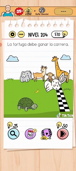 Cómo superar el nivel 204 en Brain Test