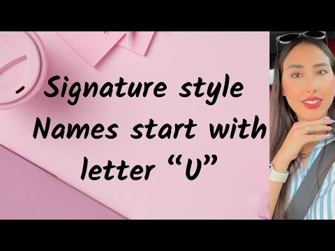 Signature style of my name | U-Signature | How to design signature