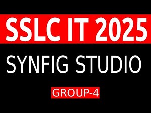 SSLC IT MODEL EXAM 2025 || Synfig Studio