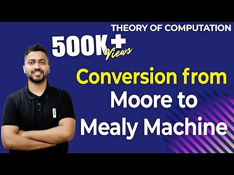 Lec-23: Moore to Mealy Conversion with example in Hindi | TOC