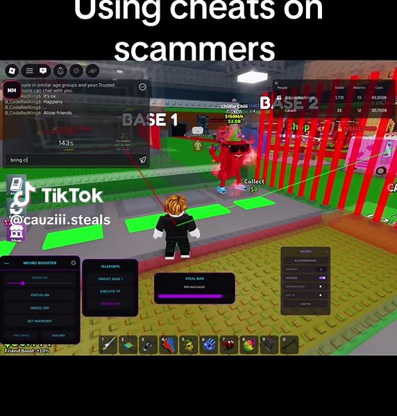 Using Cheats on Scammers in Roblox