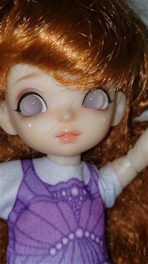 Sweet Bjd in lavender Rainbow Party Dress #bjd #cute #doll