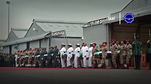27K views · 330 reactions | WATCH || Repatriation of the SA National Defence Force Fallen Soldiers || Handing-Over Ceremony and Memorial Service. Information by Major T.E. August || SA Air Force || Corporate Communication || Editor Ad Astra Magazine and Footage Produced by 5 Air Servicing Unit. #SANDF #SAAirForce #FreeTheEagle #RIPSASoldiers #DRC | SA National Defence Force | Facebook