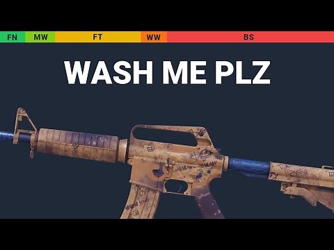 M4A1-S Wash me plz - Skin Float And Wear Preview