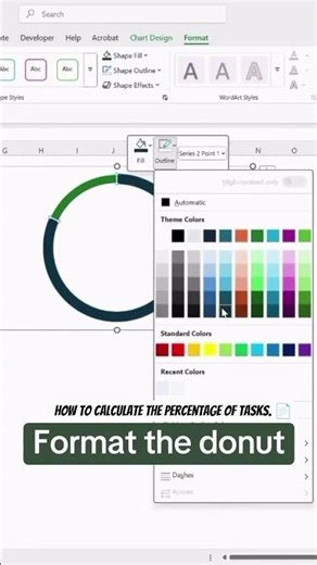 How to calculate the percentage of tasks. 📄.⁠#excel #exceltips #exceltricks #spreadsheets #corporate
