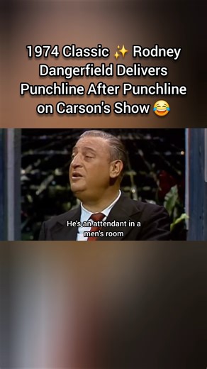 1974 Classic ✨️ Rodney Dangerfield Delivers Punchline After Punchline on Carson's Show 😂