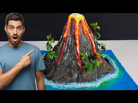 "🌋 Easy Volcano Model Project for 2025! 🔥 #ScienceProject #DIY"