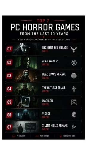 Top 7 horror PC games.