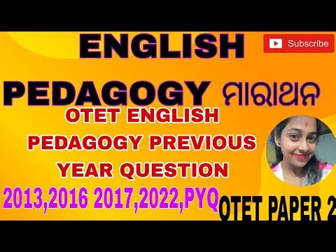 OTET ENGLISH PEDAGOGY PREVIOUS YEAR QUESTION #otet