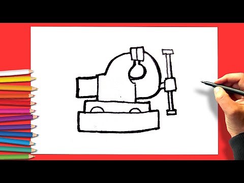 How to draw a bench vice step by step