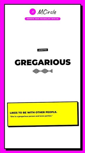 Learn English: What is Gregarious? | Vocabulary Shorts