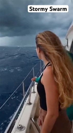 🚨 Seagulls ATTACK Boat in a THUNDERING STORM! Pure Ocean Chaos! 🤯 #seagull #ocean #oceanlife #fyp