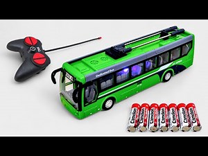 Unboxing Remote Control City Bus 1:32 Scale, Police Minibus Car, Robot