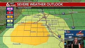 4.4K views · 17 reactions | FIRST ALERT: Storms will fire up to the west and southwest this afternoon before pushing into the Metro this evening. Greatest tornado & large hail threat near Lincoln & areas southwest. Heavy rainfall likely with widespread gusts up to 65 mph overnight! | 6 News WOWT | Facebook