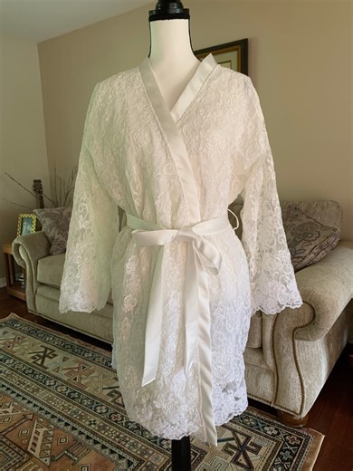 Custom Made Bridal Robe: Repurposed From Wedding Dress - Etsy