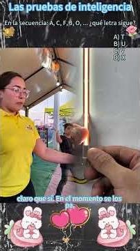 En la secuencia A, C, F, J, O, ¿qué letra sig#foryou #fyp #viral #shorts