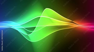 Mesmerizing Colorful Light Waves Animation Displaying a Spectrum of Colors