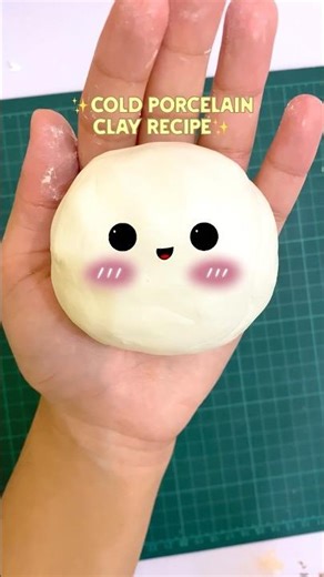👩‍🍳 Easy Homemade Cold Porcelain Clay Recipe #coldporcelainclay #clayart #diyclay #homemadeclay
