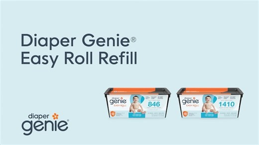 (6 pack) Diaper Genie Diaper Pail Easy Roll Refill with 18 Bags, Holds up to 846 Newborn Diapers