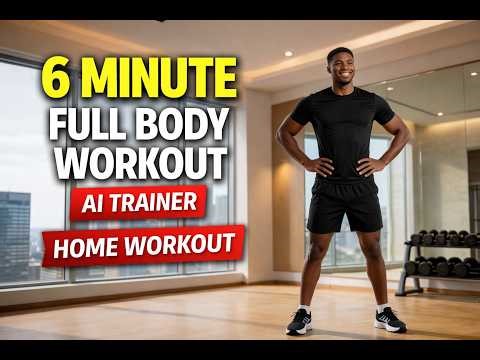6 Minute Full Body Home Workout (AI Trainer) | Beginner #AIexercise #Getfitfast #homeworkout