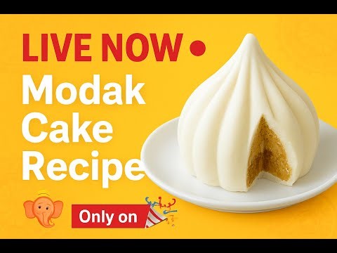 🚨 LIVE Now! Learn How to Make Modak Cake at Home 🍰✨ | Limited Time Ganesh Chaturthi Special