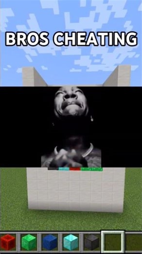 Minecraft guess the block combination with a CHEATER 😱 #shorts #short