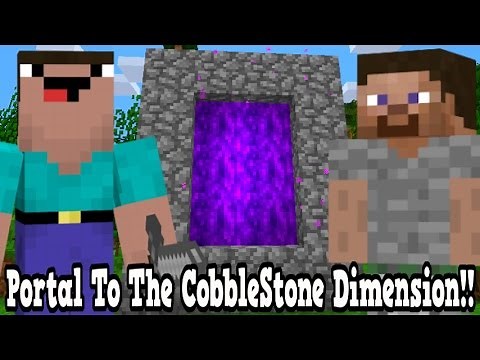 Minecraft How To Make A Portal To The CobbleStone Dimension - CobbleStone Dimension Showcase!!