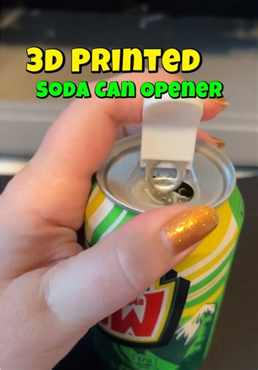 ✨ 3D Printed Soda Can Opener ✨ Opening a beverage can be tricky if you have mobility issues like arthritis, carpal tunnel, or even have long nails, or a pesky tab that just doesn’t want to work right. Well, we found the solution to that with this FREE STL file for 3D printing your own soda can opener! Also, if you want to keep your nails nice, don’t use them as a tool! This means, don’t use them to open soda can (or other beverage) tabs. If you have long nails, you know how it can be hard to eve
