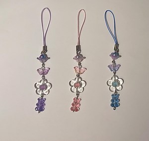 Sweet Spring Beaded Phone Strap, Cute Coquette Aesthetic Phone Strap, Y2k Charms. Butterflies, Flowers, Gummy Bear. Gifts for Friend Groups - Etsy