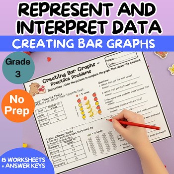 Represent and Interpret Data – Creating Bar Graphs Worksheets | Grade 3 Math