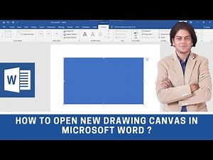 how to open new drawing canvas in Microsoft word ?