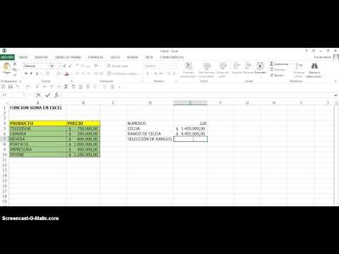 COMO SUMAR CELDAS INDIVIDUALES Y RANGOS EN EXCEL