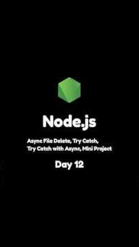 Node.js | Day 12 #nodejs #programming #coding #javascript #developer