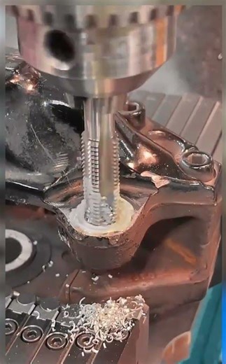 Satisfying Thread Tapping with Thick White Paste Lubricant