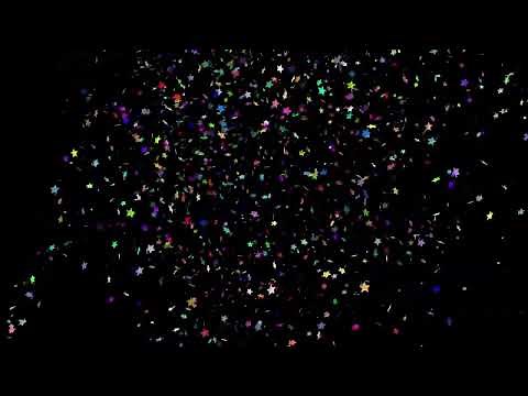 Confetti Transparent Background | Happy Birthday Confetti Black Screen Background on Side Blasting