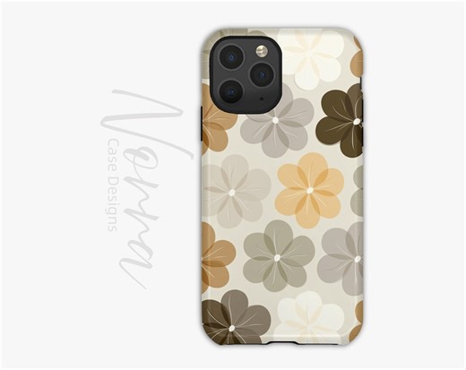 Retro Floral Seamless Pattern Tough Cases | Mid Century Floral Phone Case | iPhone 17,16,15,14 - Etsy