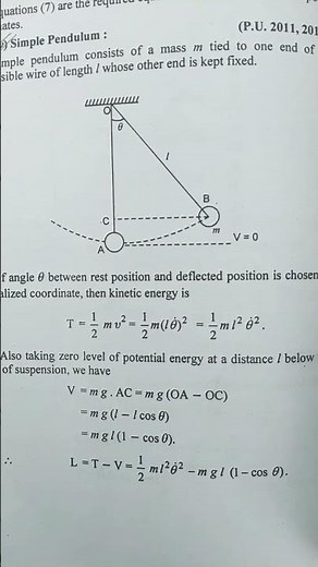 Simple Pendulum Equation 👍👍