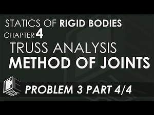 Statics of Rigid Bodies Chapter 4 Method of Joints Problem 3 Part 4/4 (PH)
