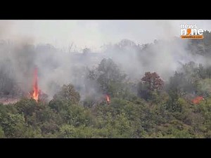 Helicopters and firefighters battle wildfire in North Macedonia | News9