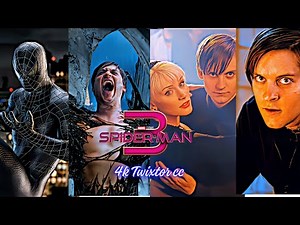 Spider-Man 3 4K Twixtor CC | Venom Suit Scene Pack | Peter Parker Badass 4K Clips for Editing