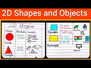 2D Shapes and Objects Drawing| Shapes Circle, Triangle, Square, Rectangle