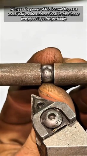 Watch Friction Welding Fuse Two Metal Pipes With Ease