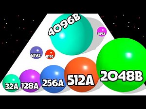 Rolling Ball Run Numbers Game 4096 - Gameplay Walkthrough Android iOS (LEVEL UP BALLS, MATH GAMES)