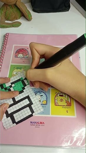 This Is How I Create Pixel Art on Paper! | vase pixel art