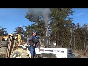 4-row mower Kumiai Mitsubishi turbo tractor 4-cylinder diesel start-up Casual chat with heavy equ...