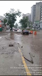 6.4K views · 123 reactions | #Alerta Hace unos momentos nos compartieron la imagen en Costera Miguel Alemán esquina con Gómez Morin #ManejaConPrecaucion ⚠️⚠️⚠️ #HuracánJohn | Digital Guerrero | Facebook